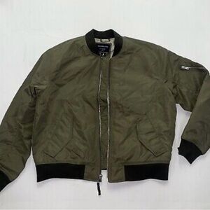 Abercrombie & Fitch Nylon Bomber Jacket Size medium, grunge, 1990’s